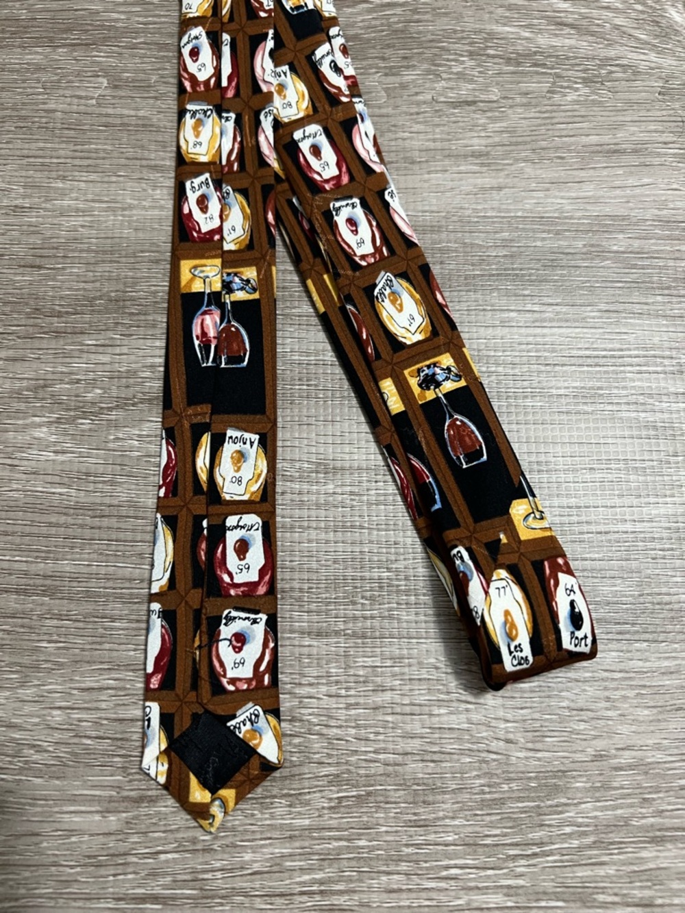 Vintage Nicole Miller Novelty Wine glass Men's silk Tie - Picture 2 of 8